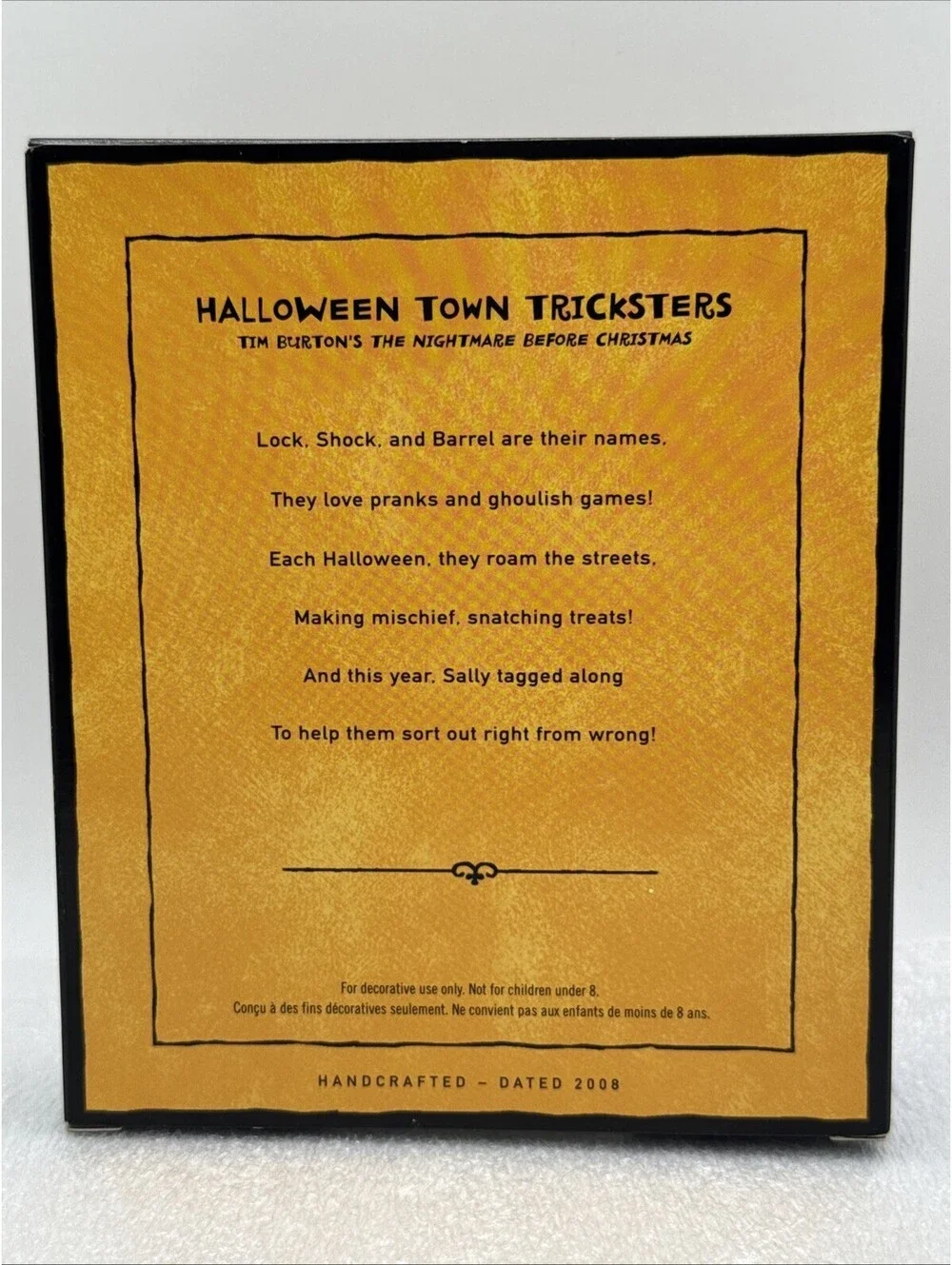 2008 Hallmark Halloween Town Tricksters Nightmare Before Christmas 4 Piece Set